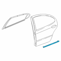 OEM 2000 Chrysler LHS Molding-Rear Door Diagram - 5018311AA