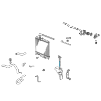 OEM 1996 Honda Civic Hose, Reserve Tank Diagram - 19103-P08-000