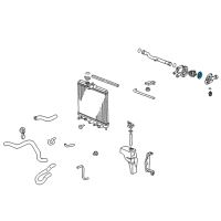 OEM 2014 Honda Insight Rubber, Thermostat Mounting Diagram - 19305-PT0-000
