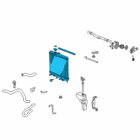 OEM 1997 Honda Civic Radiator (Denso) Diagram - 19010-P2F-A51