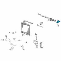 OEM 1998 Honda Civic Cover, Thermostat Diagram - 19311-P2A-000