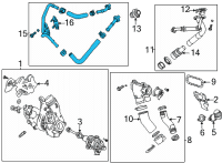 OEM Cadillac Coolant Line Diagram - 12701693