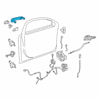 OEM 2017 Buick Regal Handle, Outside Diagram - 13577717