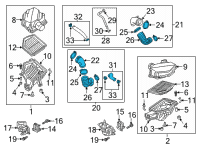 OEM Kia K900 Hose Assembly-Air Intake Diagram - 28140D2000