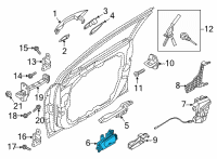 OEM 2020 Hyundai Sonata Door Inside Handle Assembly, Left Diagram - 82610-L1010-NNB