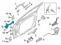 OEM 2022 Hyundai Sonata Checker Assembly-Front Door, LH Diagram - 76980-L1000