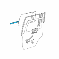 OEM 2002 Toyota Land Cruiser Belt Weatherstrip Diagram - 68190-60080