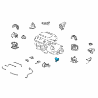 OEM 2004 Acura TL Rubber, Rear Transmission Mounting (Lower) (At) Diagram - 50860-SEP-A03