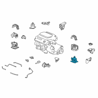 OEM 2007 Acura TL Rubber Assembly, Rear Engine Mounting (At) Diagram - 50810-SEP-A04