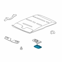 OEM 2002 Saturn L200 Dome Lamp Lens Diagram - 15032588