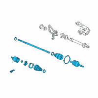 OEM 2010 Acura TSX Driveshaft Assembly, Passenger Side Diagram - 44305-TP1-A02