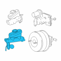 OEM 2002 Ford Mustang Master Cylinder Diagram - F9ZZ-2140-DA