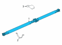 OEM 2022 Acura MDX Shaft Assembly, Propeller Diagram - 40100-TYA-A02