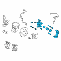 OEM 2005 Hyundai Accent CALIPER Kit-Front Brake, LH Diagram - 58180-25A00