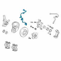 OEM 2001 Hyundai Accent Sensor-Abs Front Wheel Diagram - 95671-25000