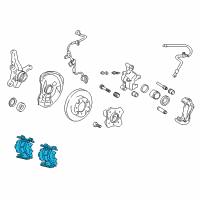 OEM 2000 Hyundai Accent Front Disc Brake Pad Kit Diagram - 58101-25A20