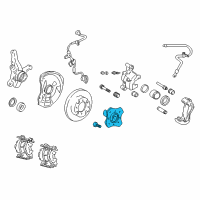 OEM 2010 Hyundai Accent Front Wheel Hub Assembly Diagram - 51750-25001