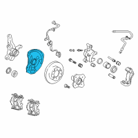 OEM 1996 Hyundai Accent Cover-Front Brake Disc Dust LH Diagram - 51755-25020
