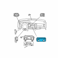 OEM 2008 Dodge Durango Air Conditioner And Heater Control Diagram - 55057281AE