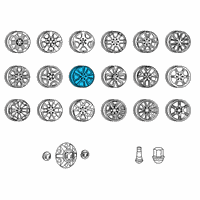 OEM 2019 Ram 1500 Aluminum Wheel Diagram - 5YD551STAA