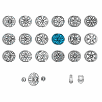 OEM 2019 Ram 1500 Aluminum Wheel Diagram - 5YD601Z3AA