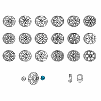 OEM Ram Wheel Center Cap Diagram - 6KF18RXFAA