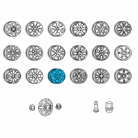 OEM Ram 1500 Aluminum Wheel Diagram - 6FF70VXWAA