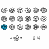 OEM Ram Aluminum Wheel Diagram - 5YD621NWAB