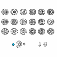 OEM 2020 Ram 1500 Wheel Center Cap Diagram - 6CW52S4AAA