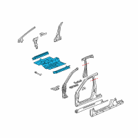 OEM Acura RL Floor, Front Diagram - 65100-SJA-A02ZZ