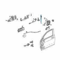 OEM 2004 Honda Accord Cable Assembly, Right Front Door Lock Diagram - 72133-SDN-A01