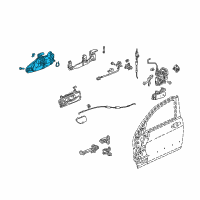 OEM 2005 Honda Accord Handle Assembly, Left Front Door (Outer) (Graphite Pearl) Diagram - 72180-SDN-A01ZF