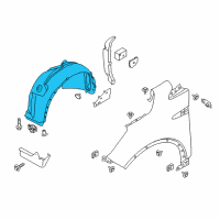 OEM 2017 Ford Escape Fender Liner Diagram - CJ5Z-16103-B