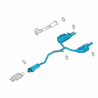 OEM Mercury Muffler & Pipe Diagram - 9E5Z-5230-F