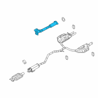 OEM 2011 Mercury Milan Front Pipe Diagram - 9E5Z-5G274-A