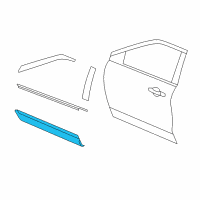 OEM Ford Explorer Lower Molding Diagram - HB5Z-7820878-BA