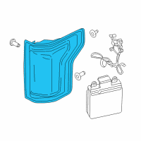 OEM 2018 Ford F-150 Tail Lamp Assembly Diagram - FL3Z-13404-H