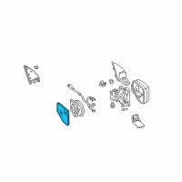 OEM 2006 Honda Ridgeline Mirror Sub-Assembly, Driver Side (Heated) Diagram - 76253-SJC-A21