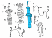 OEM 2022 BMW 840i xDrive Gran Coupe SPRING STRUT FRONT LEFT VDC Diagram - 37-10-6-878-121