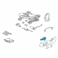 OEM 2017 Chevrolet Corvette Switch Asm-Front Seat Adjuster Diagram - 23247099