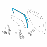 OEM 2012 Ford Focus Window Channel Diagram - CV6Z-5825767-A