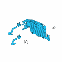 OEM 2008 Acura TL Cooler Assembly (Atf) Diagram - 25500-RDB-000