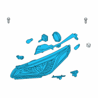 OEM 2017 Hyundai Sonata Headlamp Assembly, Left Diagram - 92101-C2200