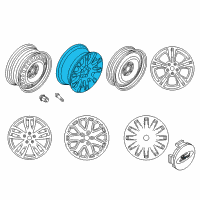 OEM 2016 Ford Focus Wheel, Alloy Diagram - CV6Z-1007-G