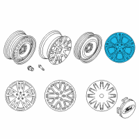 OEM 2018 Ford Focus Wheel, Alloy Diagram - F1EZ-1007-A