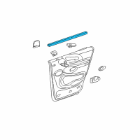 OEM 1999 Lincoln Navigator Belt Weatherstrip Diagram - F75Z7825861AA