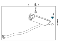 OEM 2022 Chevrolet Trailblazer Muffler & Pipe Insulator Diagram - 42708943