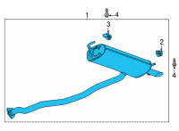 OEM 2021 Chevrolet Trailblazer Muffler & Pipe Diagram - 60005007