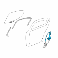 OEM 2001 Dodge Stratus Rear Door Window Regulator Diagram - 5016519AB