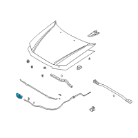 OEM Kia Optima Hood Latch Assembly Diagram - 811303C000